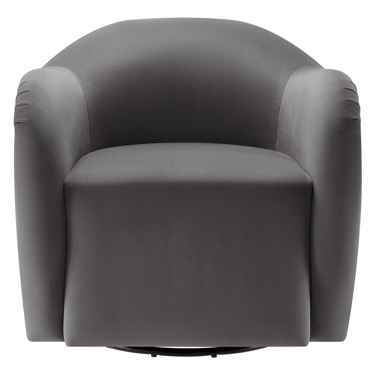 Roux Swivel Lounge Chair, Charcoal