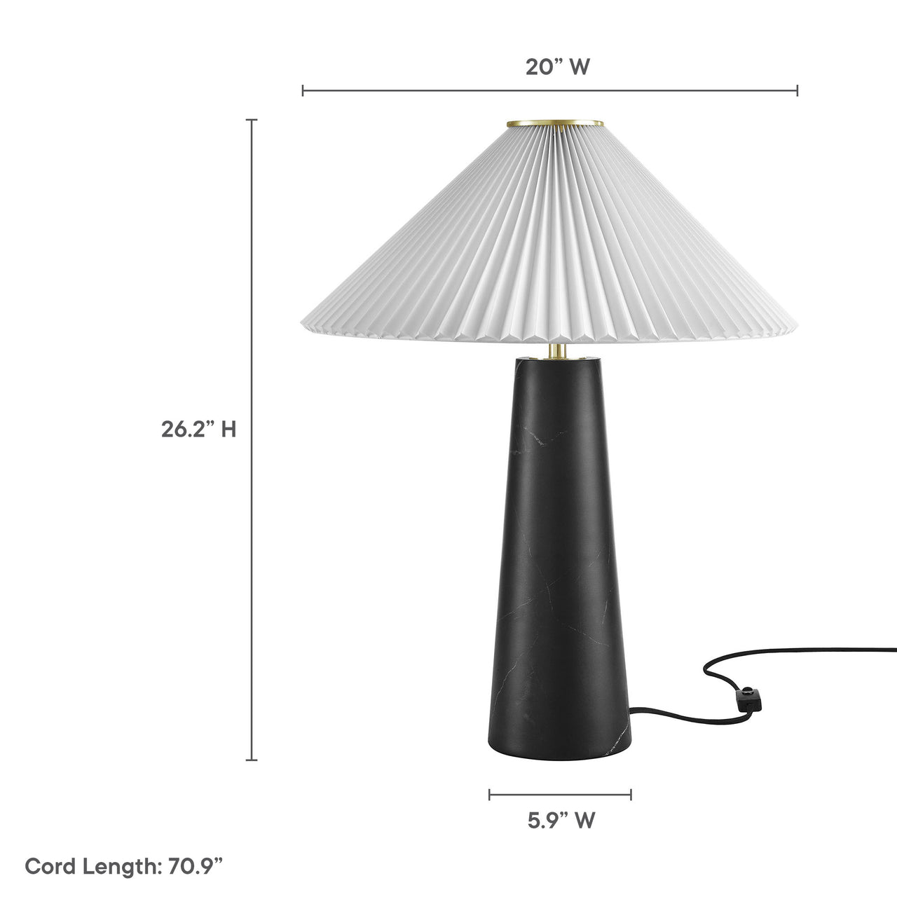 Radiance Table Lamp, Black