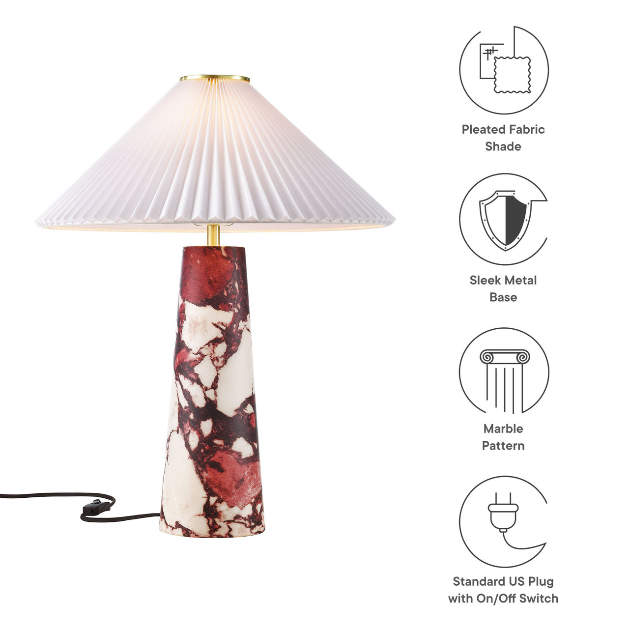 Radiance Table Lamp, Red