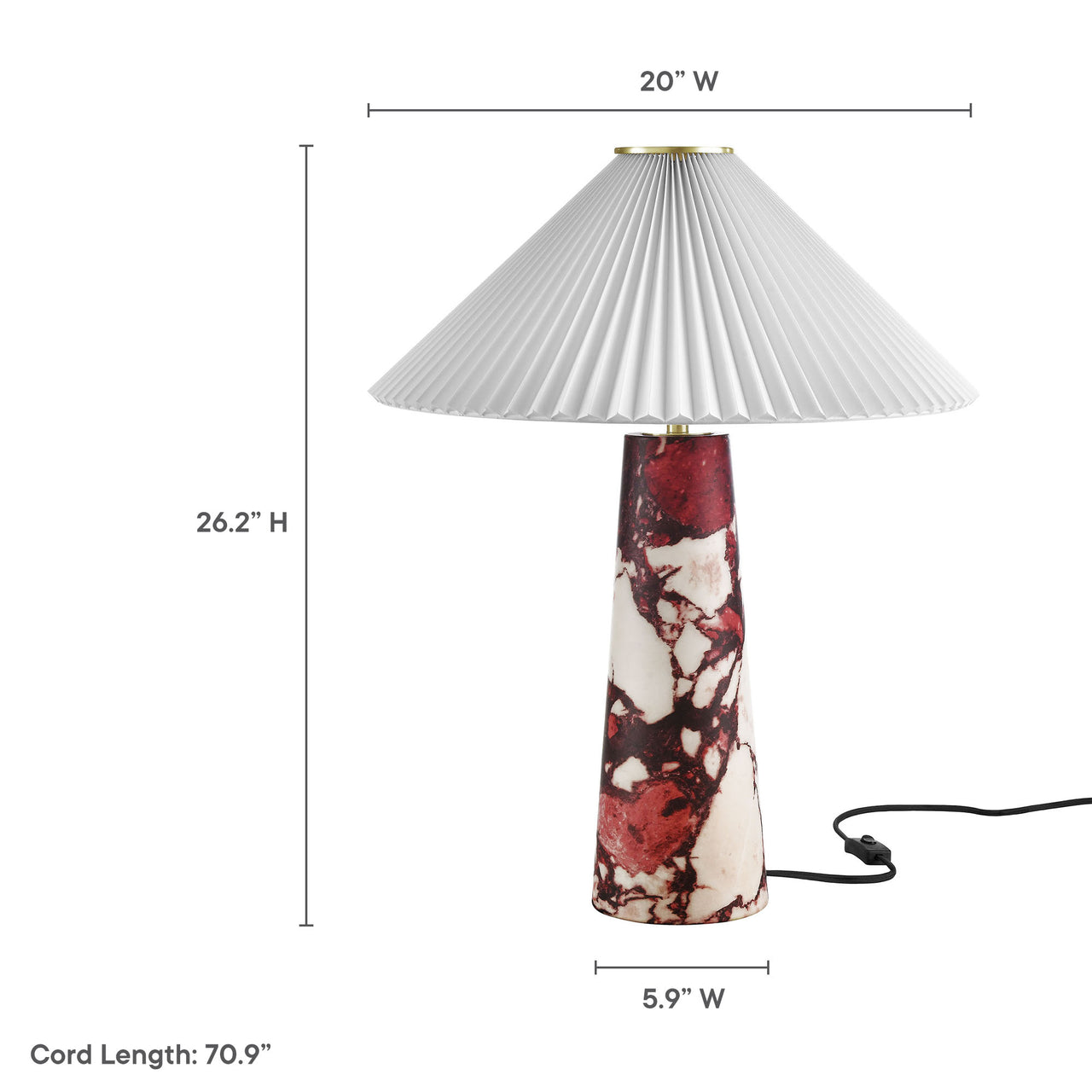 Radiance Table Lamp, Red