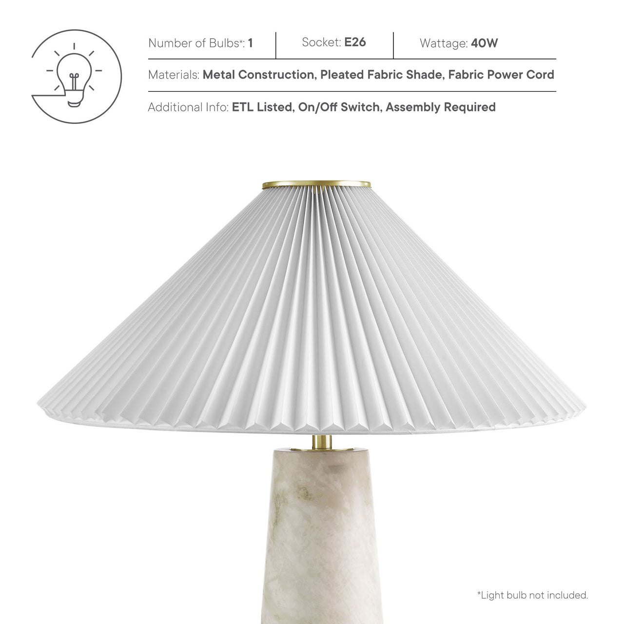 Radiance Table Lamp, White