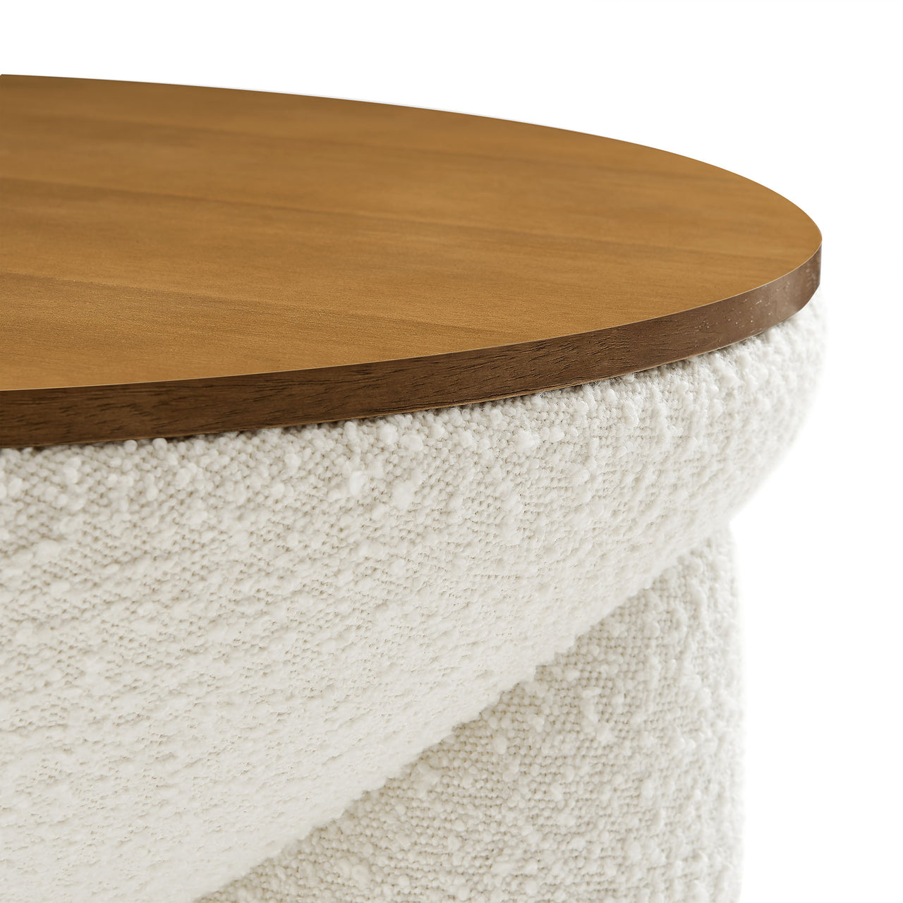 Seravyn Storage Coffee Table, Natural Wood & Ivory