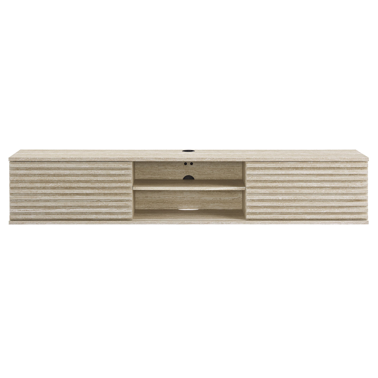 Ventra Floating Entertainment Center, Large, Travertine
