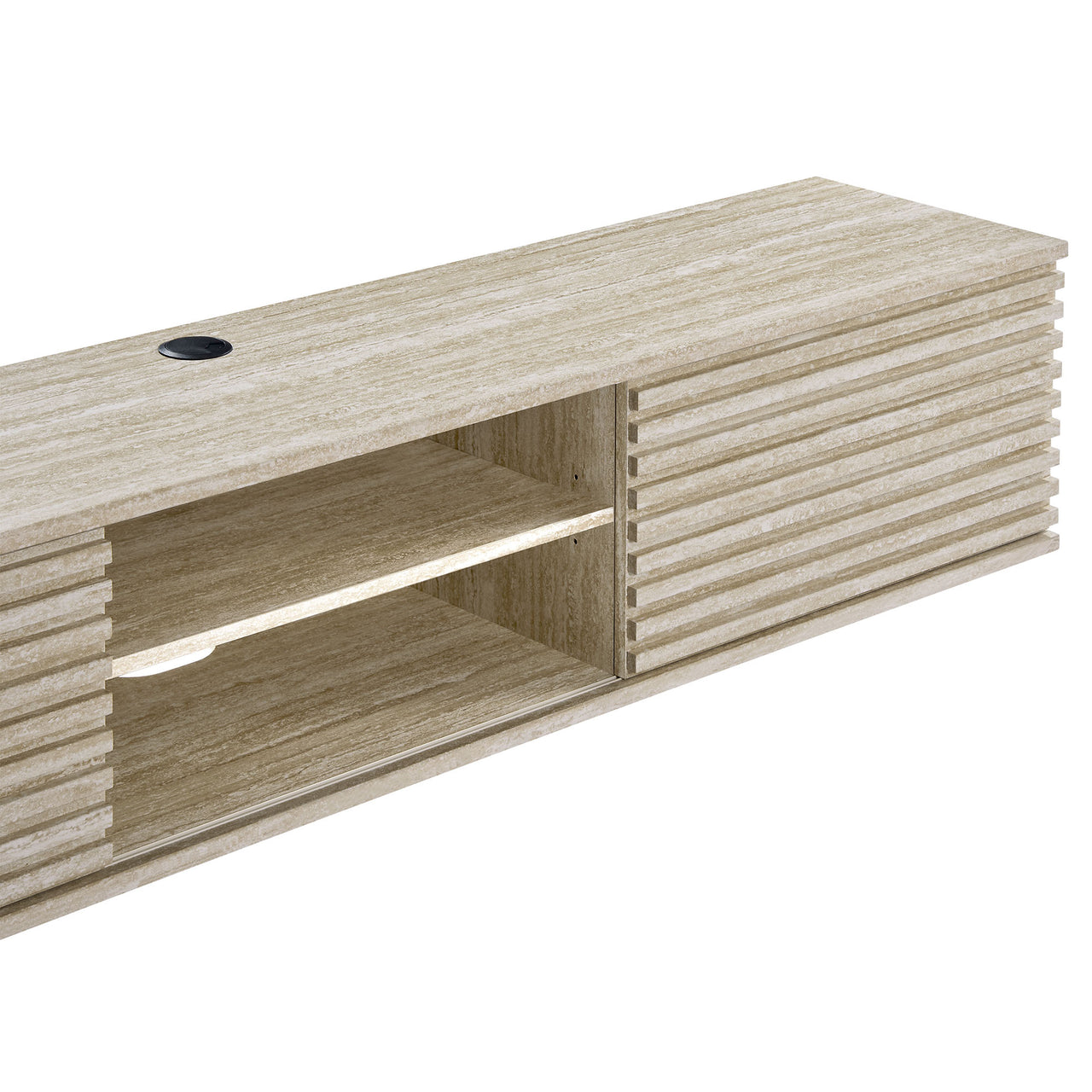 Ventra Floating Entertainment Center, Large, Travertine