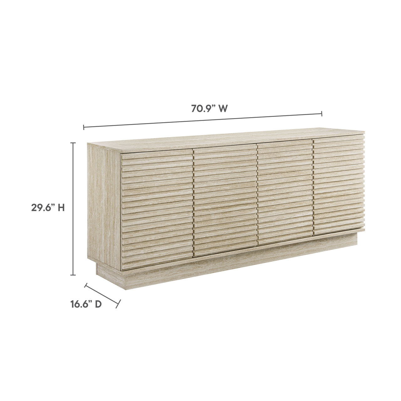 Ventra Sideboard Cabinet | TV Stand, Large, Travertine