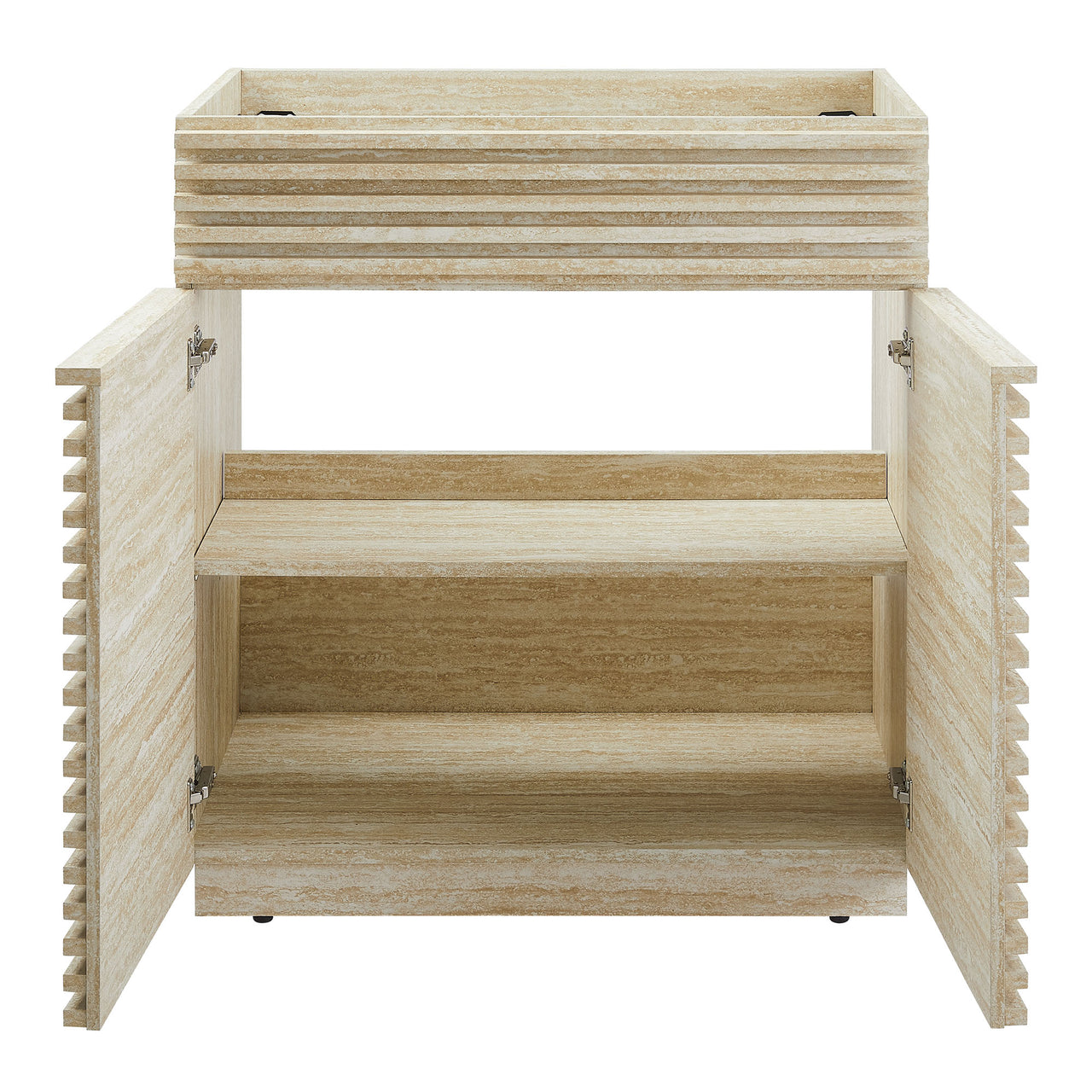 Ventra Vanity Base with Storage, Medium, Travertine