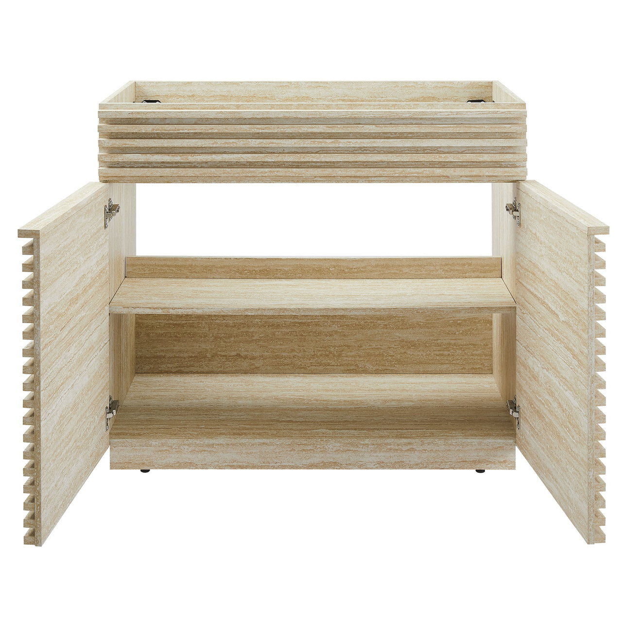 Ventra Vanity Base with Storage, Large, Travertine