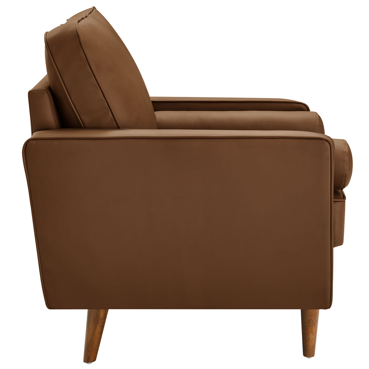 Bravien Eco-Leather Accent Armchair, Brown