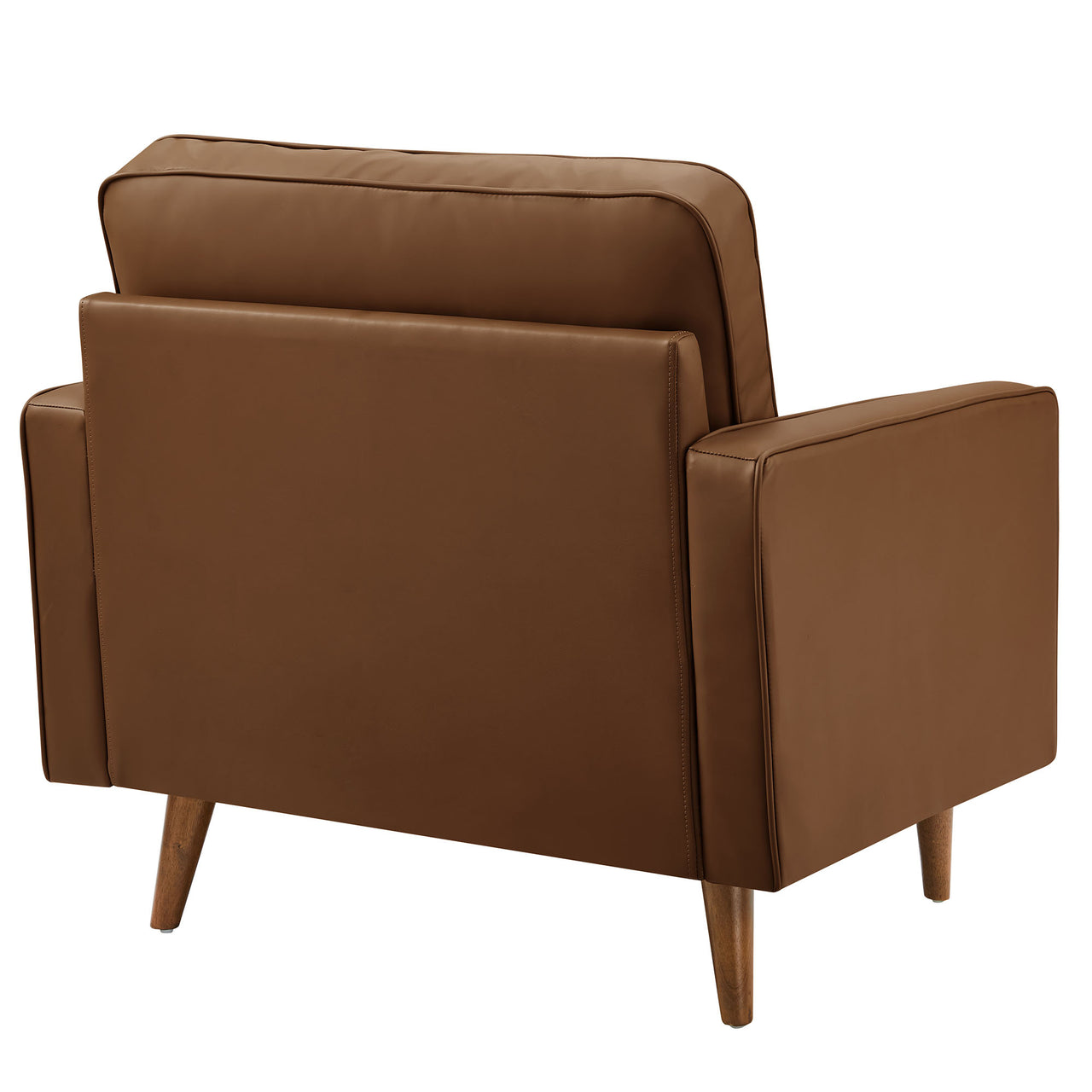 Bravien Eco-Leather Accent Armchair, Brown