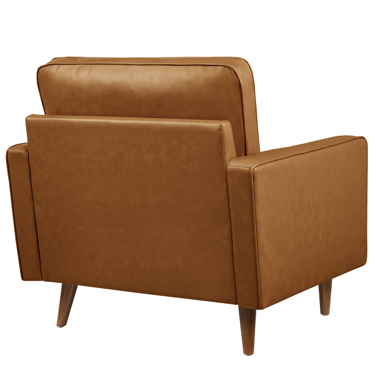 Bravien Eco-Leather Accent Armchair, Tan