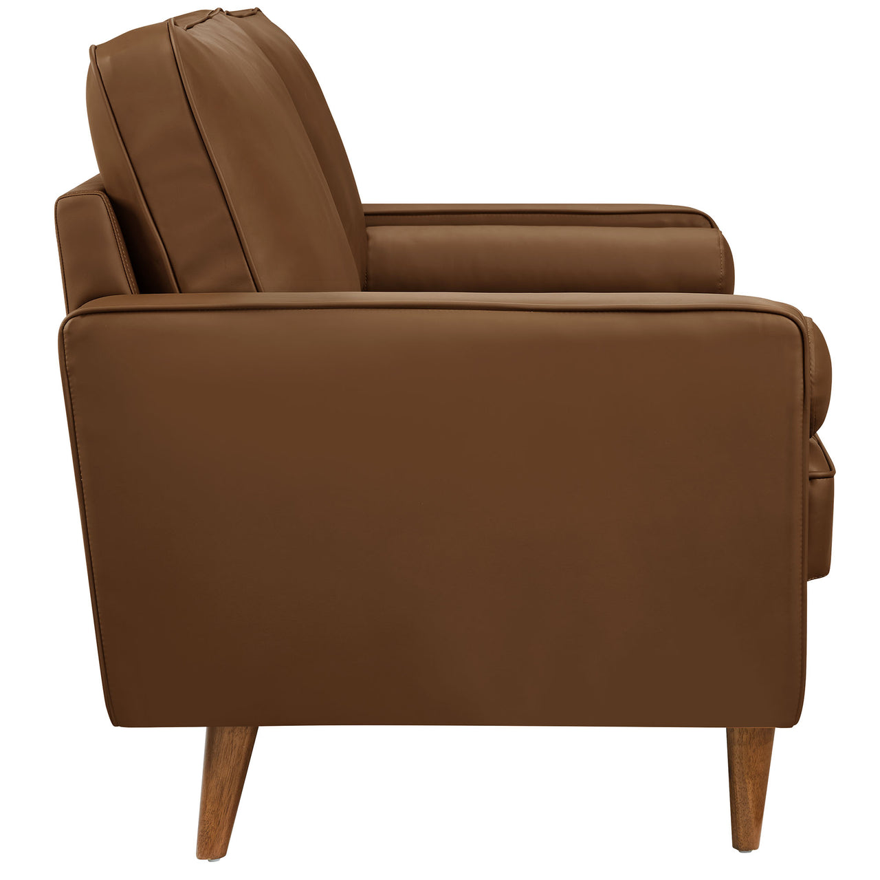 Bravien Eco-Leather Loveseat, Brown