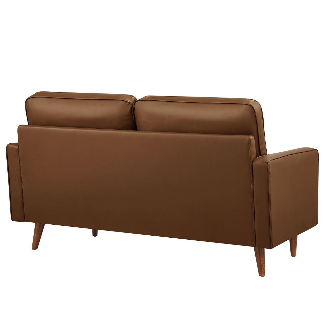 Bravien Eco-Leather Loveseat, Brown