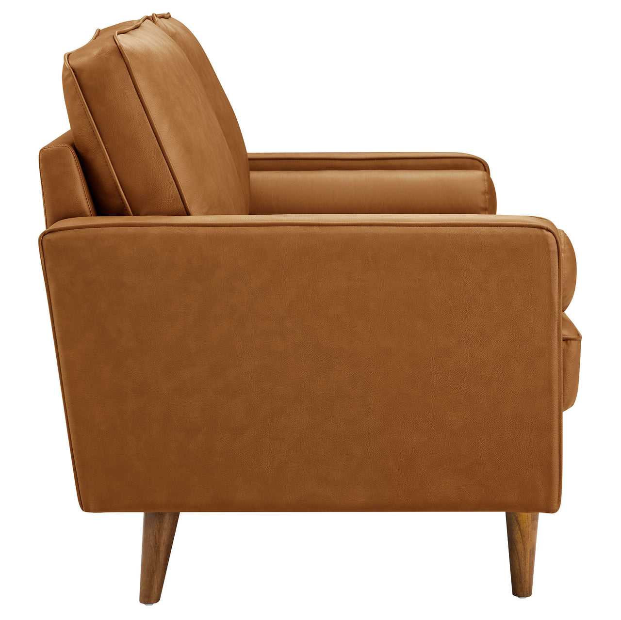 Bravien Eco-Leather Loveseat, Tan