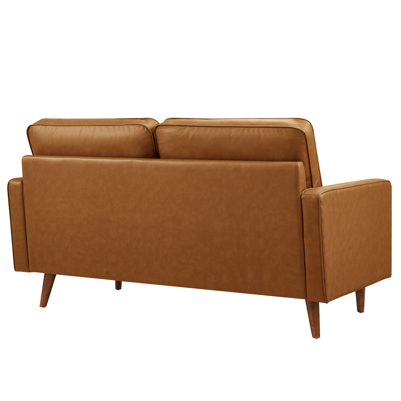 Bravien Eco-Leather Loveseat, Tan