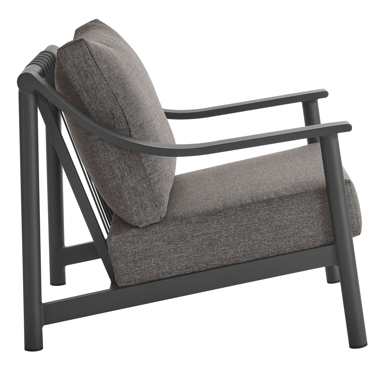 Veranda 4-Piece Alfresco Furniture Set, Charcoal & Dark Gray