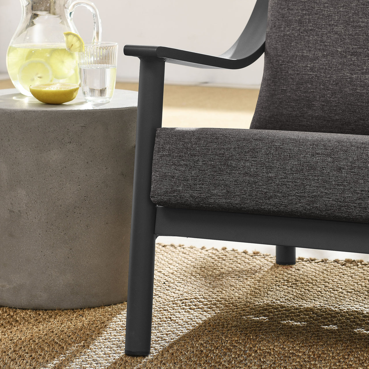 Veranda Alfresco Accent Chair, Charcoal & Dark Gray