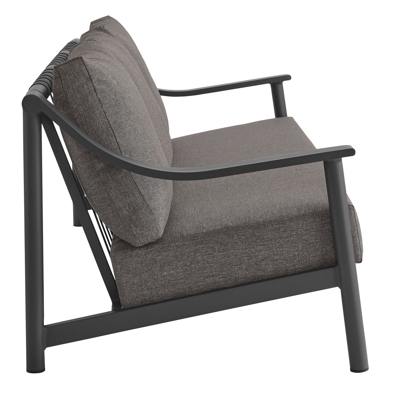 Veranda 4-Piece Alfresco Furniture Set, Charcoal & Dark Gray