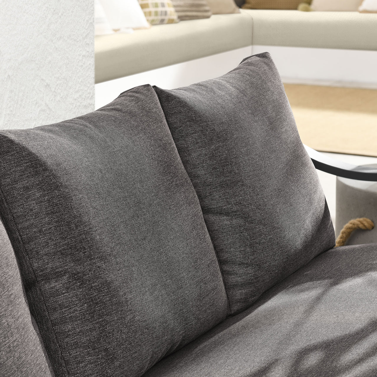 Veranda Alfresco Sofa, Charcoal & Dark Gray