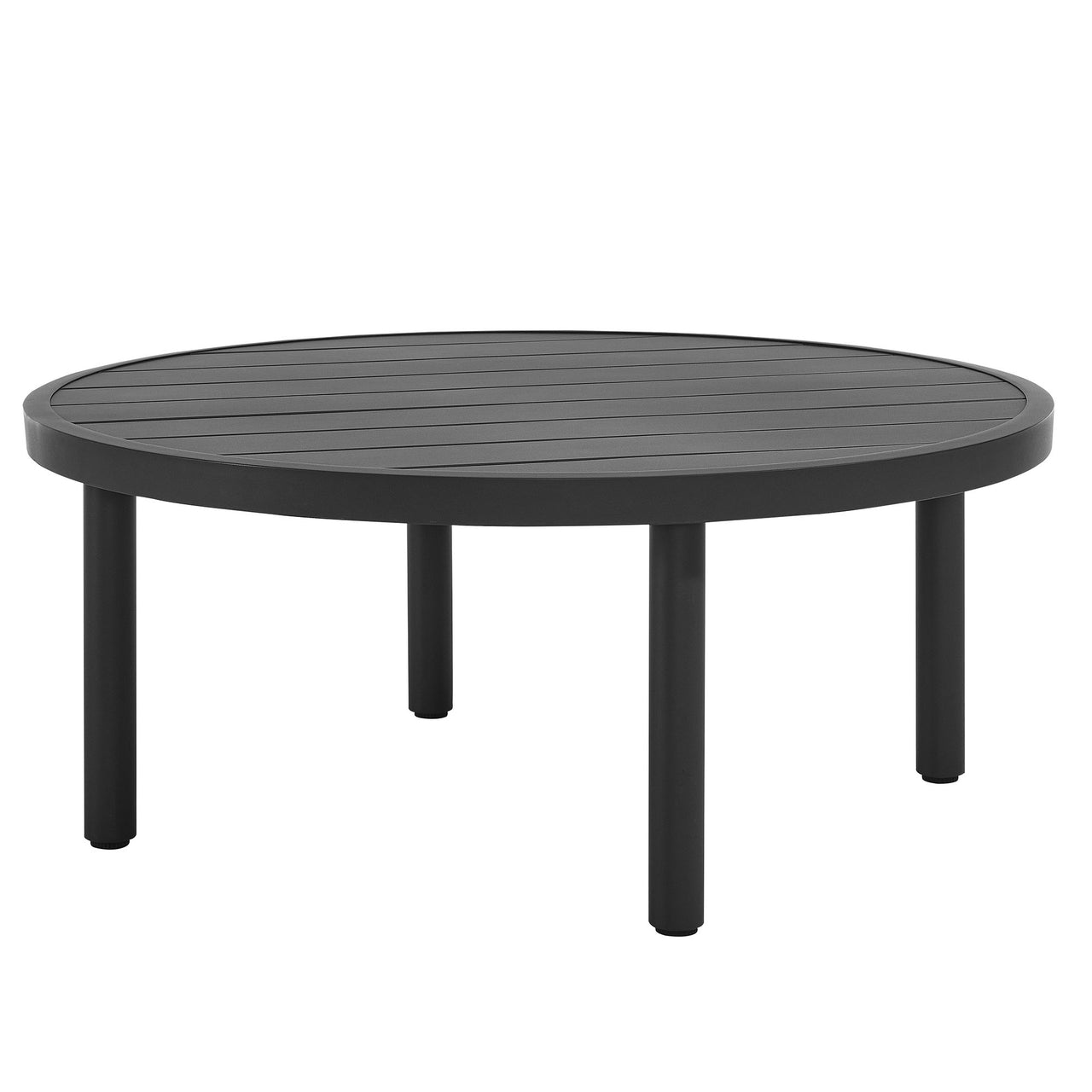 Veranda Alfresco Round Coffee Table, Dark Gray