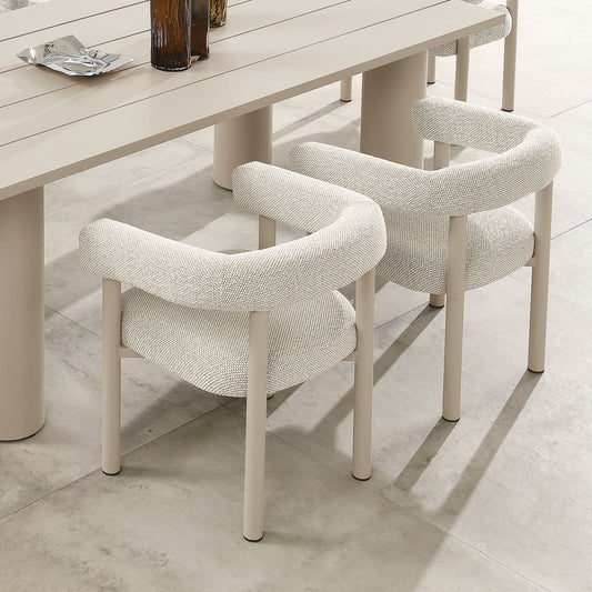 Lunaretta Alfresco Dining Chairs Set of 2, Ivory & Taupe
