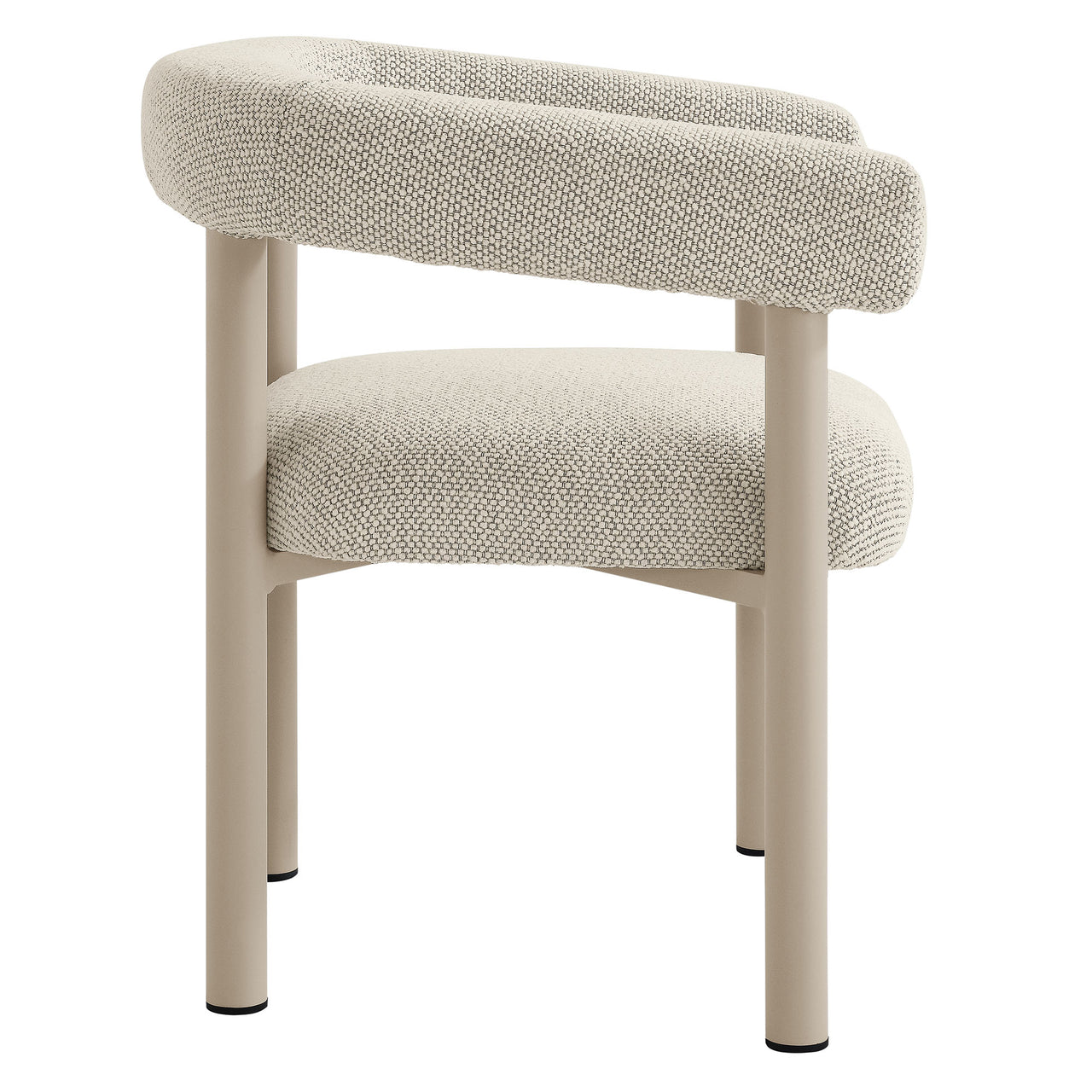 Lunaretta 5-Piece Round Alfresco Dining Set, Ivory & Taupe