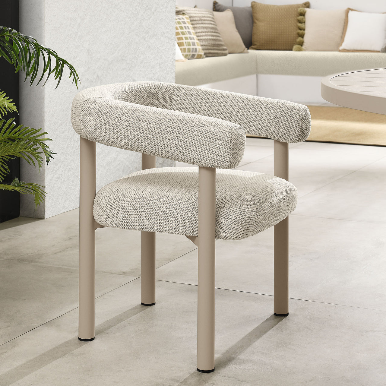 Lunaretta Alfresco Dining Chairs Set of 2, Ivory & Taupe