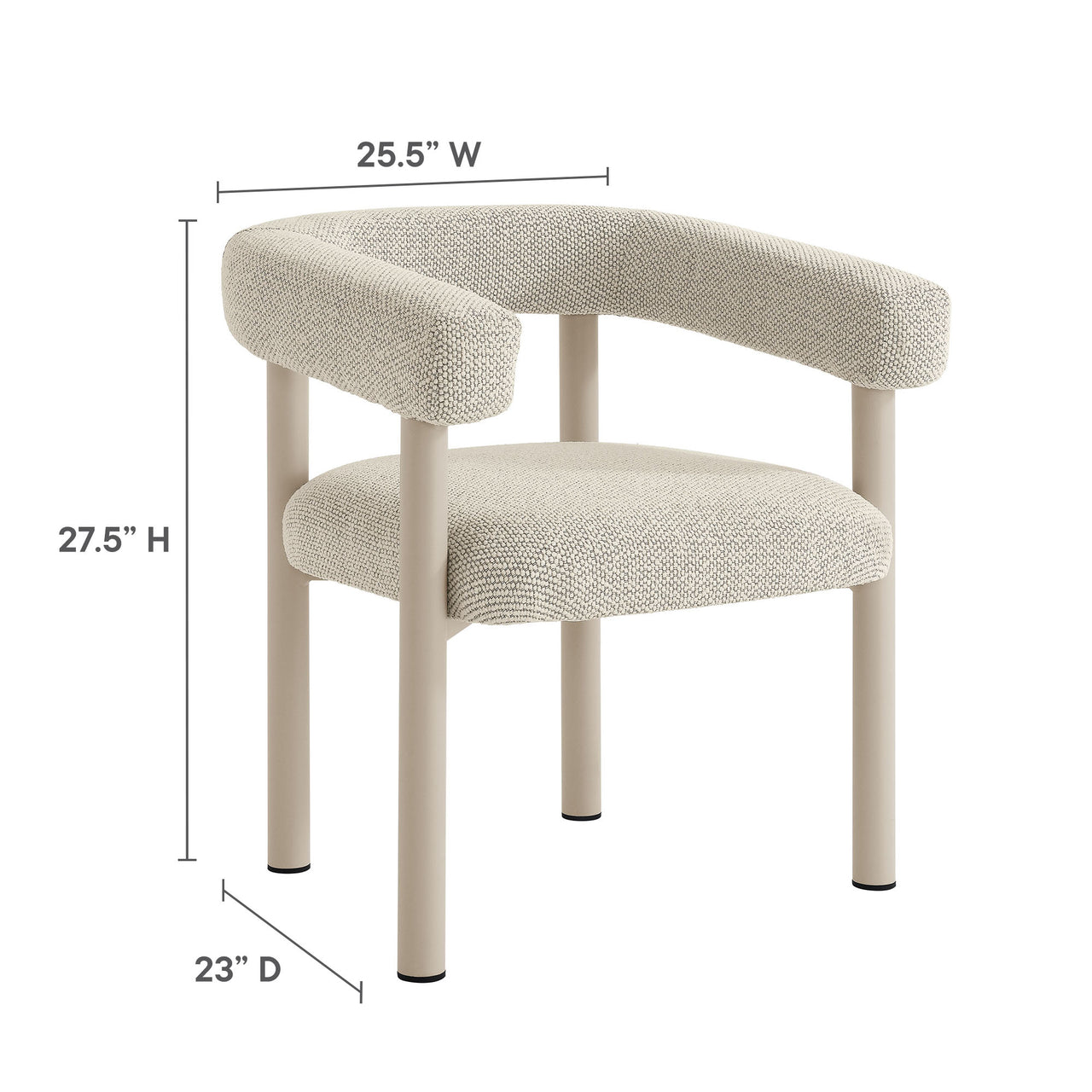 Lunaretta Alfresco Dining Chairs Set of 2, Ivory & Taupe