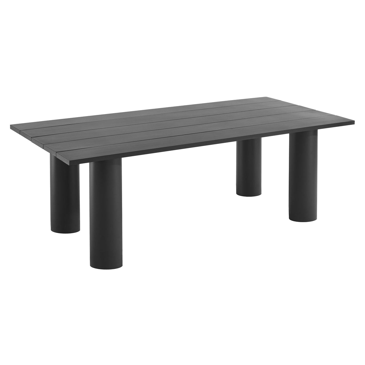 Lunaretta 7-Piece Rectangular Alfresco Dining Set, Ivory & Dark Gray