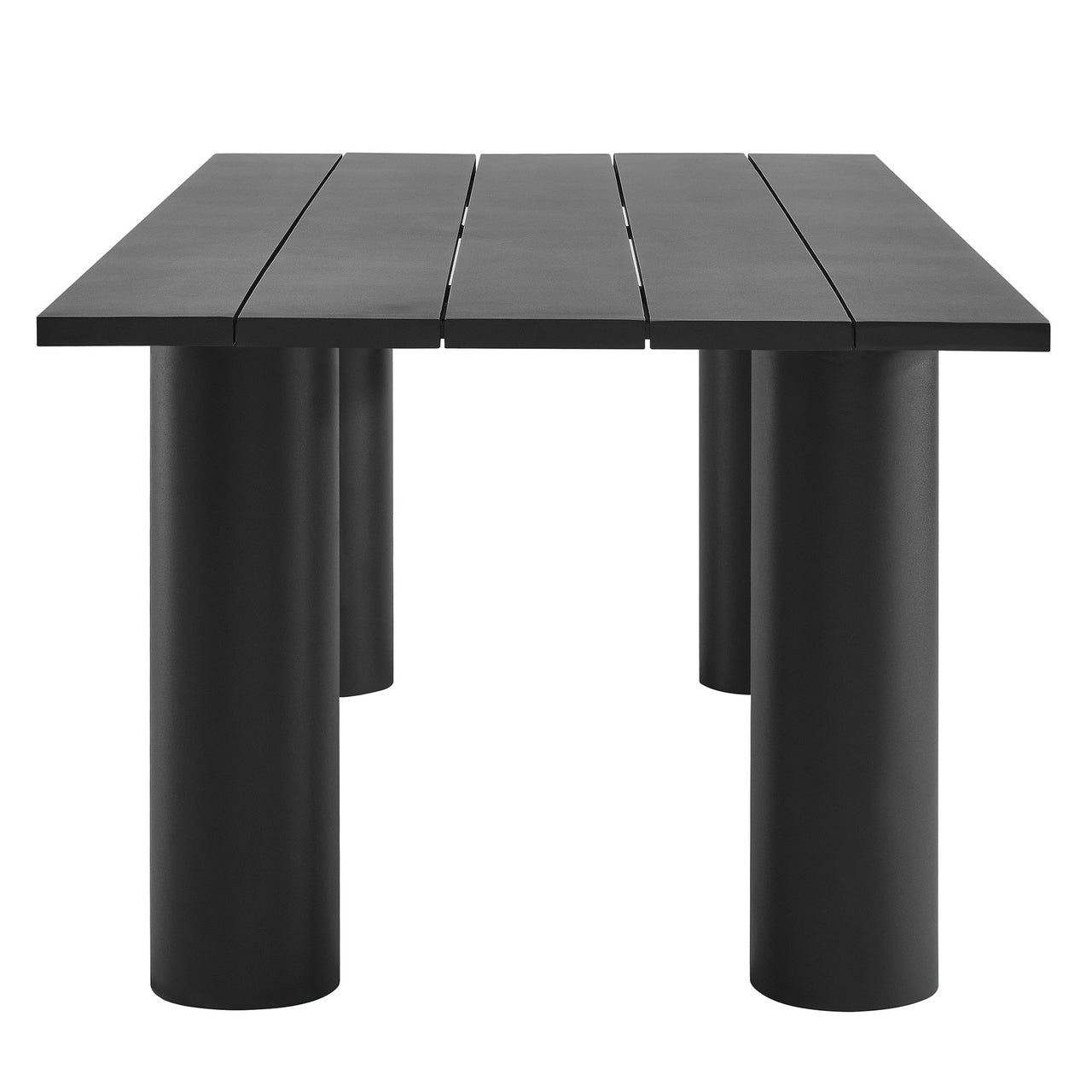 Lunaretta 7-Piece Rectangular Alfresco Dining Set, Ivory & Dark Gray