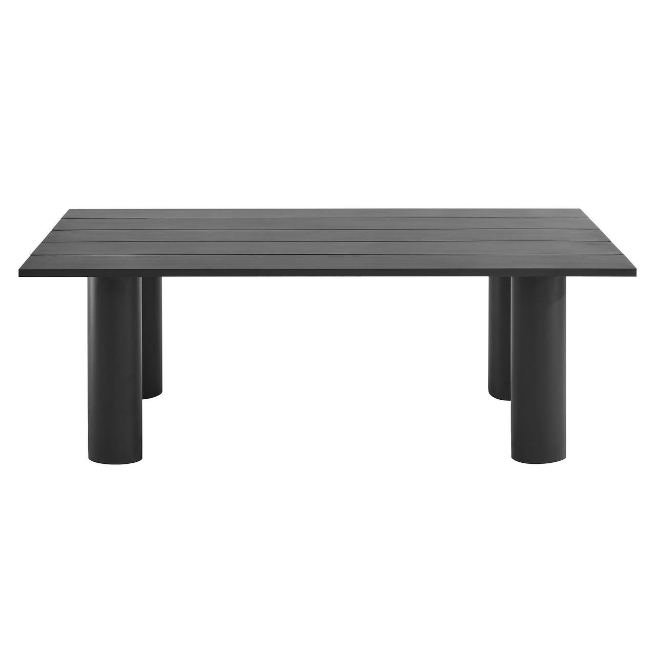 Lunaretta 7-Piece Rectangular Alfresco Dining Set, Charcoal & Dark Gray