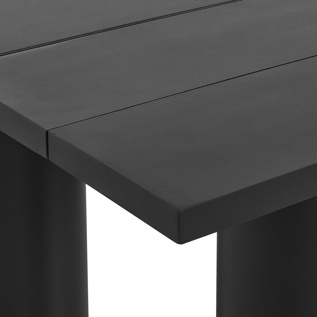 Lunaretta Alfresco Rectangular Aluminum Dining Table, Dark Gray