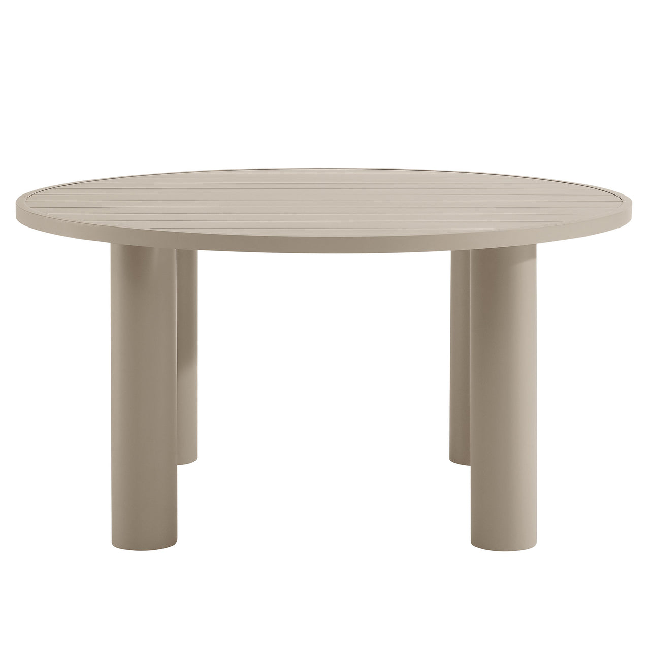 Lunaretta 5-Piece Round Alfresco Dining Set, Ivory & Taupe