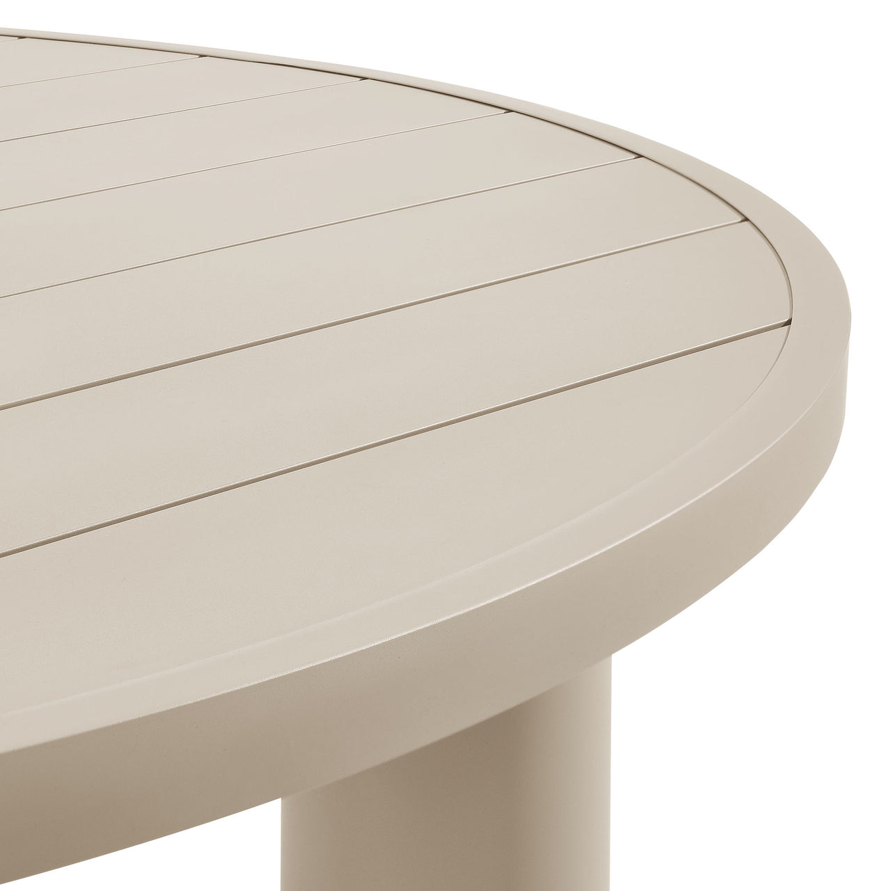 Lunaretta Alfresco Round Aluminum Dining Table, Taupe