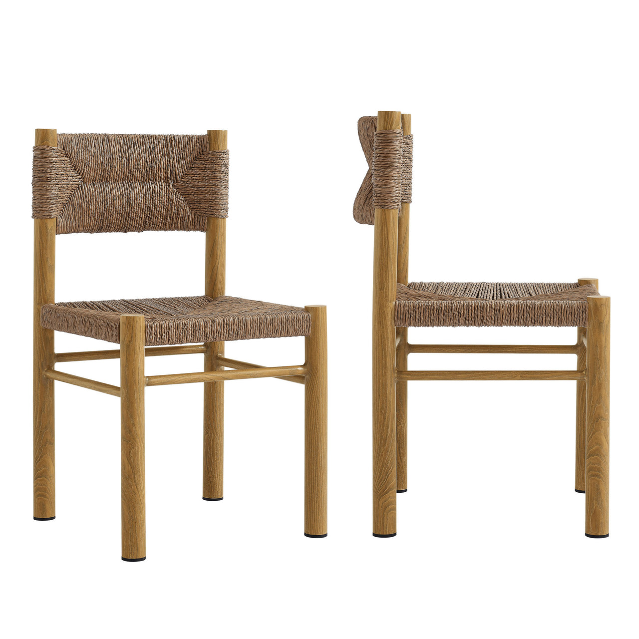 Holiday 7-Piece Rectangular Alfresco Dining Set, Natural Wood