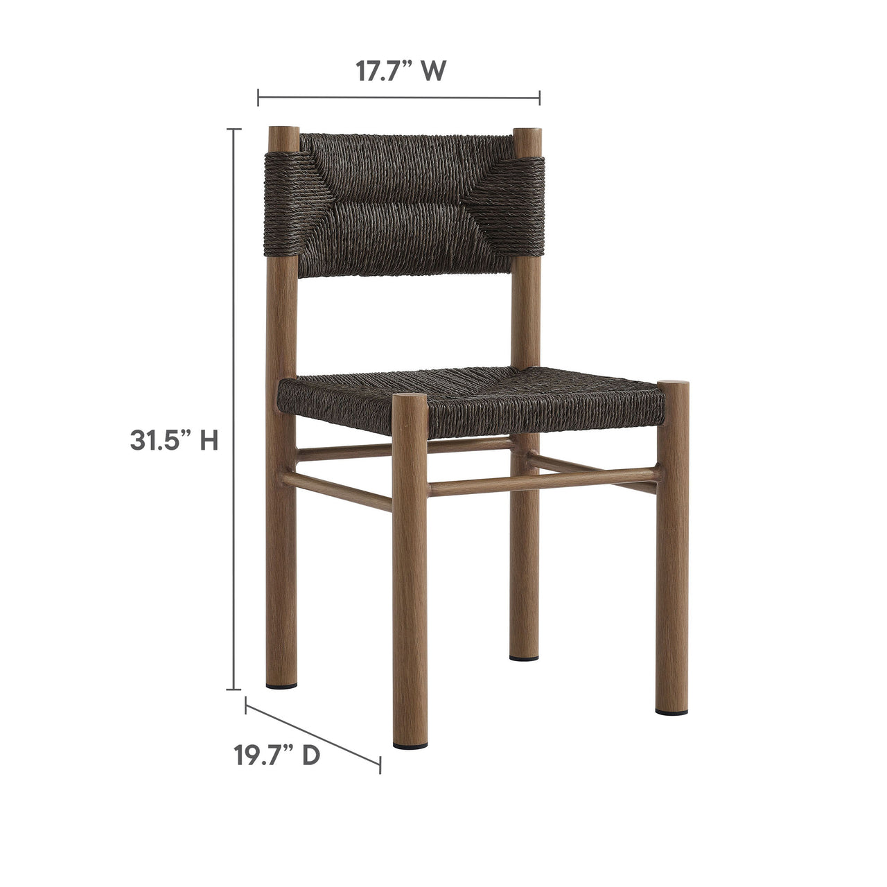 Holiday 7-Piece Rectangular Alfresco Dining Set, Walnut
