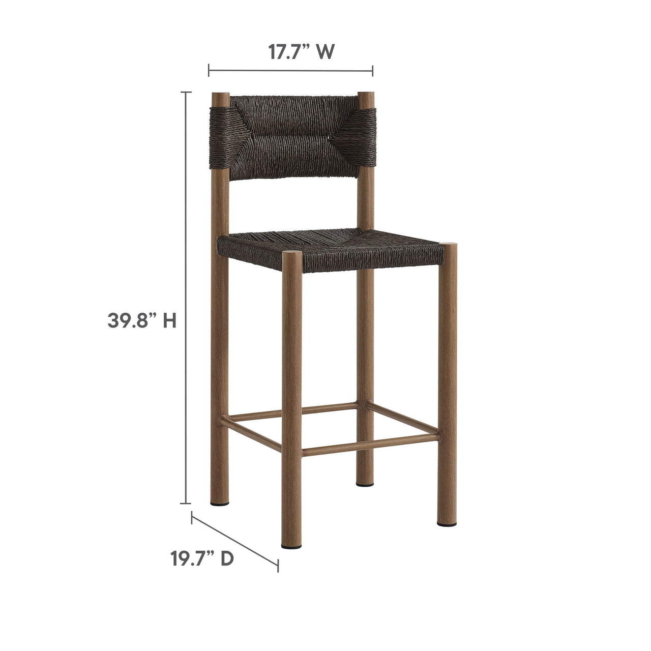 Holiday Alfresco Counter Stools Set of 2, Walnut