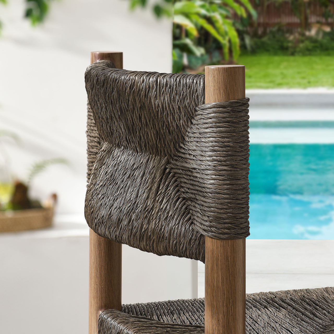 Holiday Alfresco Bar Stools Set of 2, Walnut