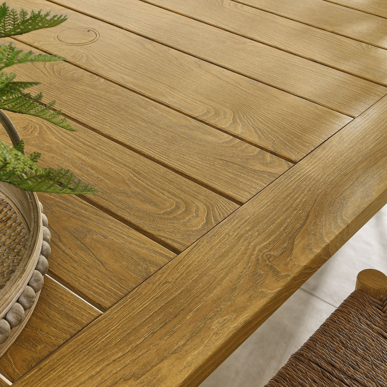 Holiday Alfresco Dining Table, Natural Wood