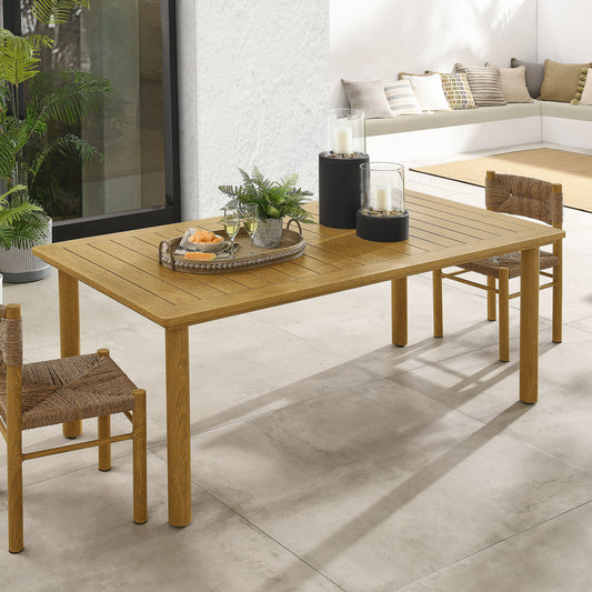 Holiday Alfresco Dining Table, Natural Wood