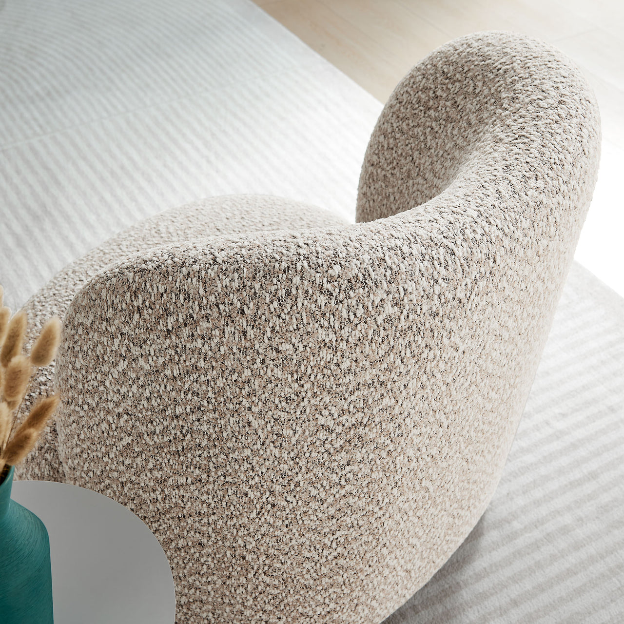 Ochroa Boucle Accent Chair, Oat