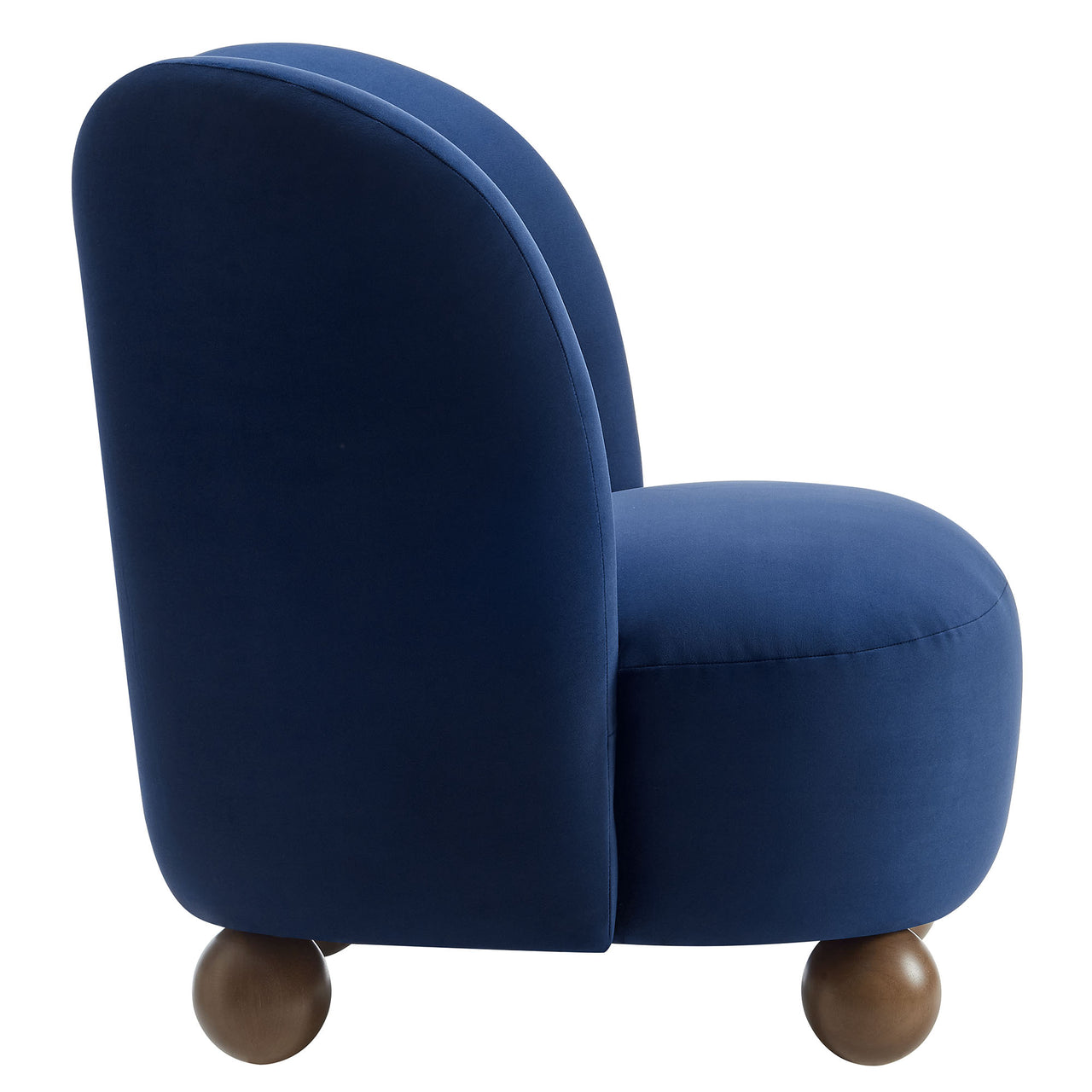 Ochroa Velvet Accent Chair, Dark Blue