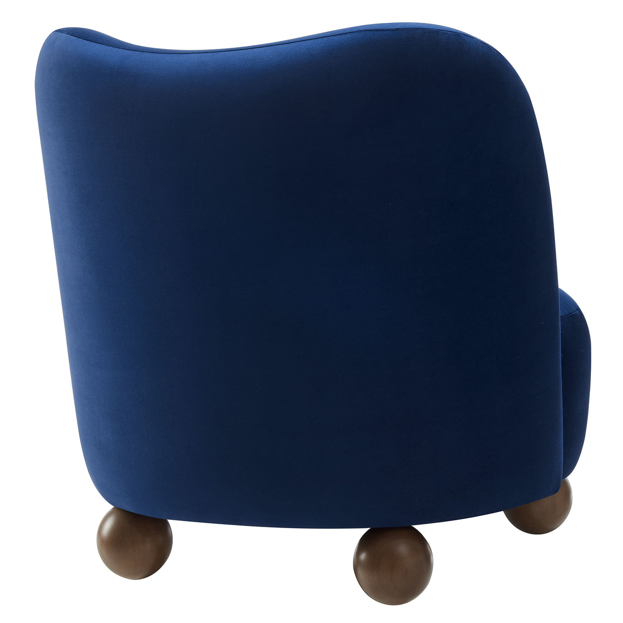 Ochroa Velvet Accent Chair, Dark Blue