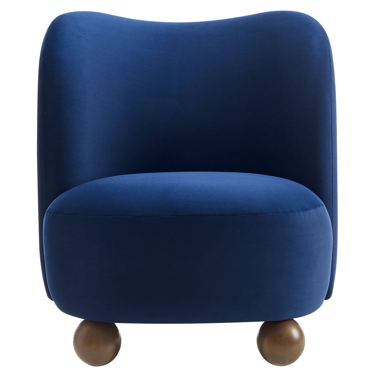 Ochroa Velvet Accent Chair, Dark Blue