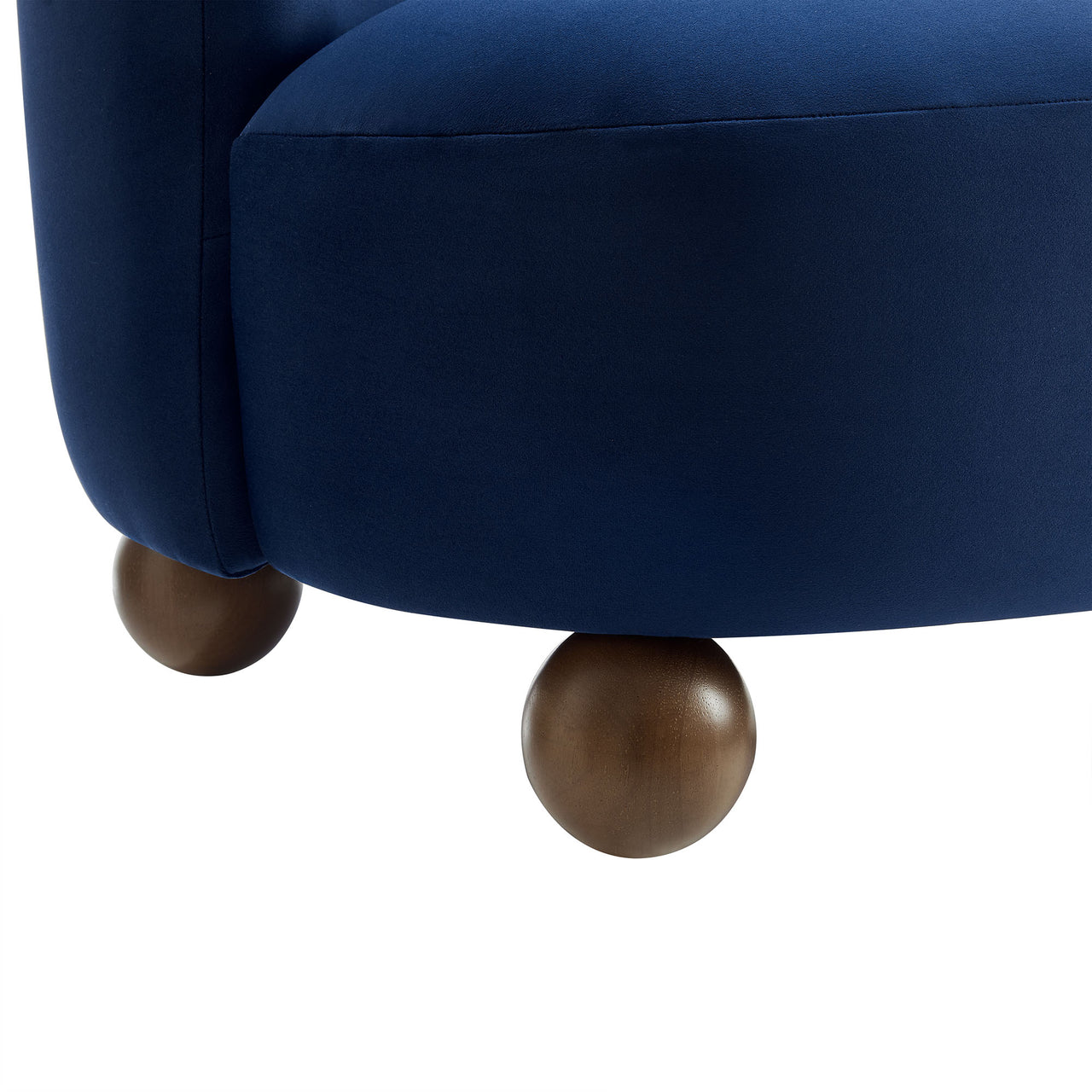 Ochroa Velvet Accent Chair, Dark Blue