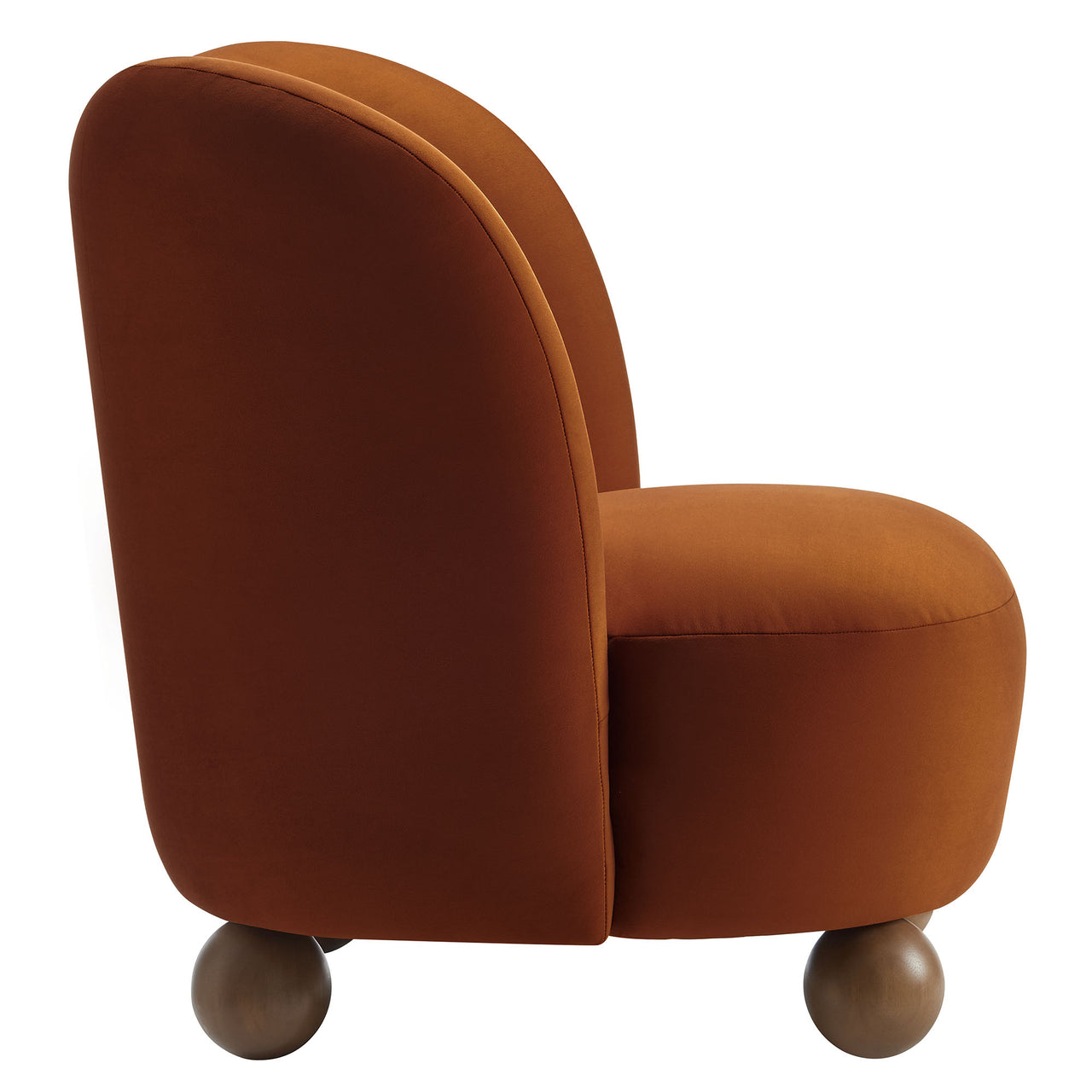 Ochroa Velvet Accent Chair, Terracotta
