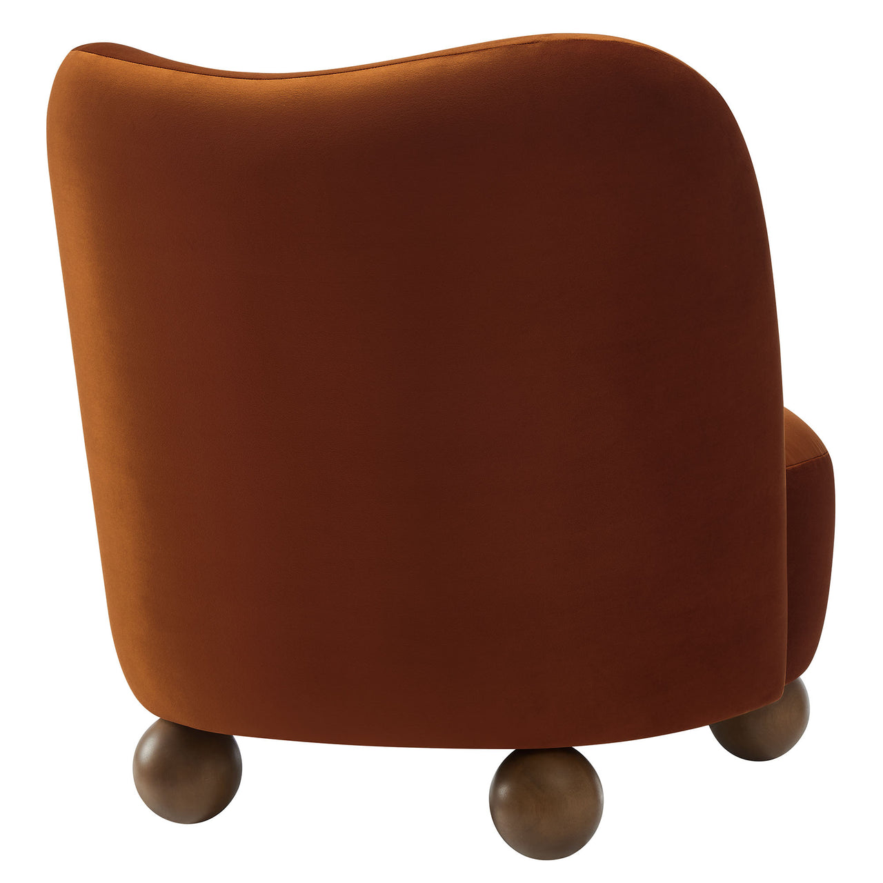 Ochroa Velvet Accent Chair, Terracotta