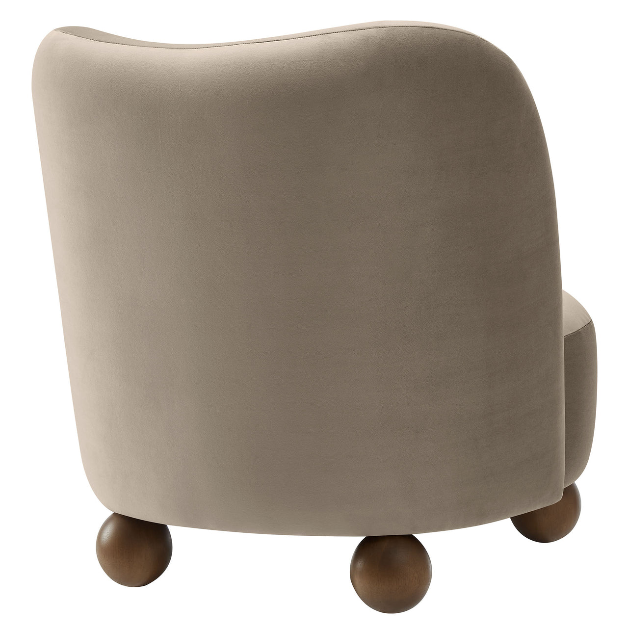 Ochroa Velvet Accent Chair, Taupe