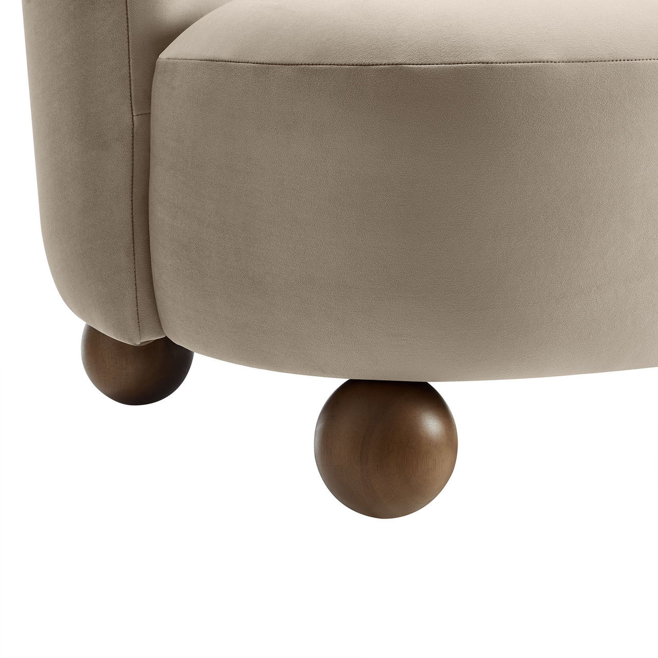 Ochroa Velvet Accent Chair, Taupe