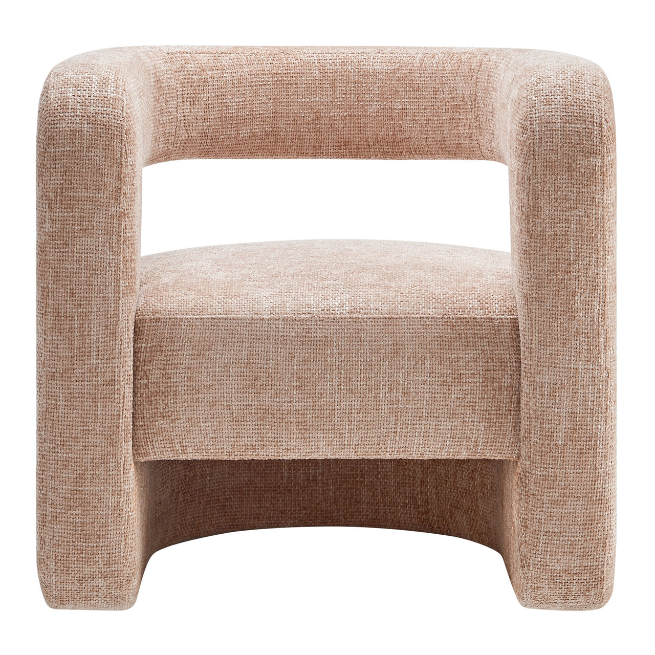 Coco Chenille Accent Chair, Peach