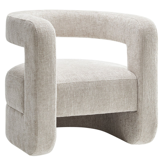 Coco Chenille Accent Chair, Light Gray